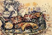 Paul Signac The still life having bottle oil painting reproduction